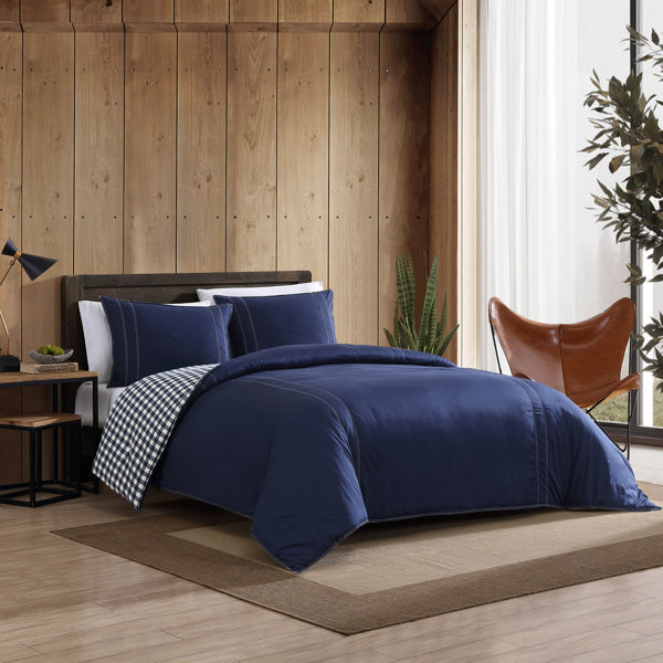 Modern Dreams Full/ Queen Size Coverlet Navy Aubrey Collection high quality